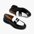 Buy Classic Black & White Handmade Loafers – Affordable Shoes in Pakistan