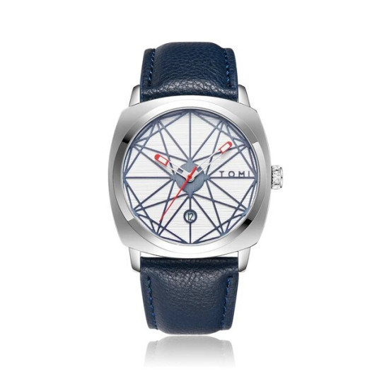 Tomi Skeleton Dial Watch with Blue Strap – Luxury Men’s Timepiece for Bold Style