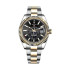 Rolex Black Dial with Silver and Gold Touch Chain Watch – Luxury Men's Watch